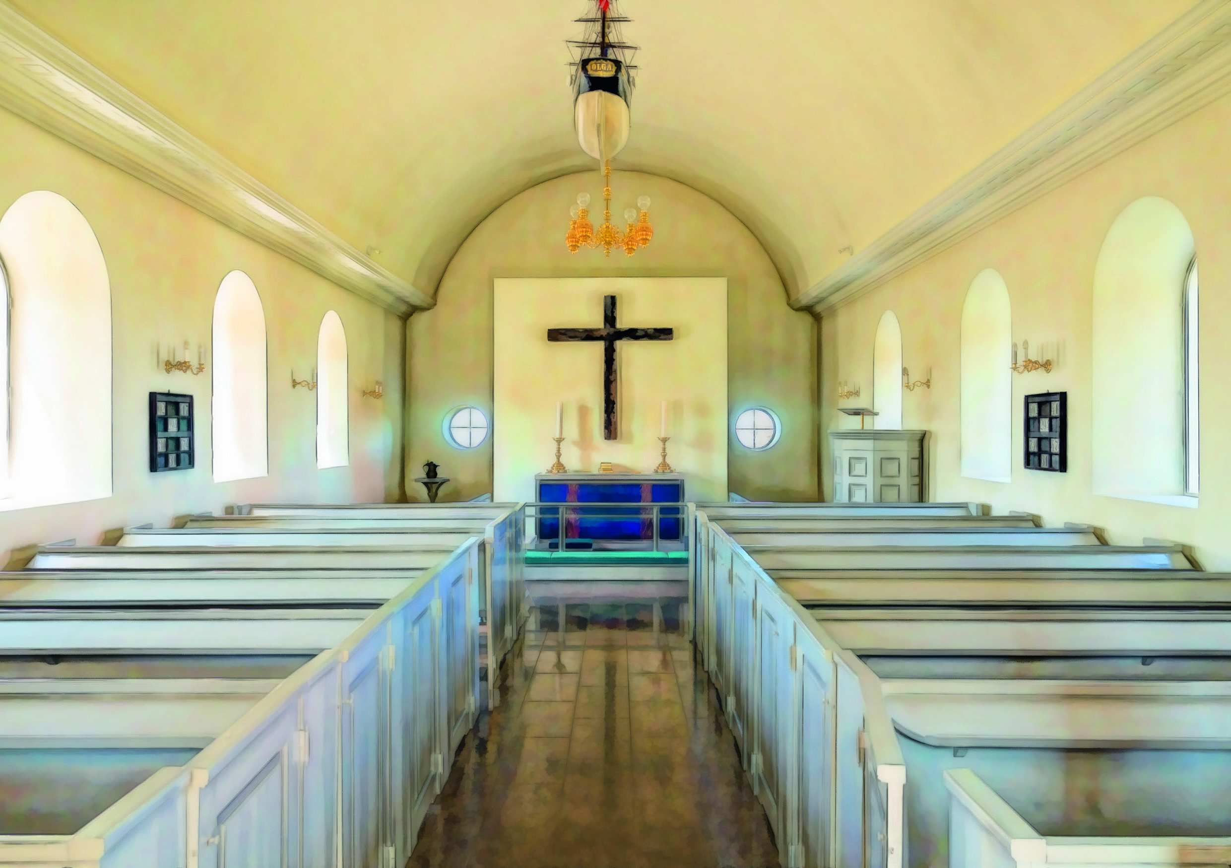 Christiansø Kirke, kirkerummet