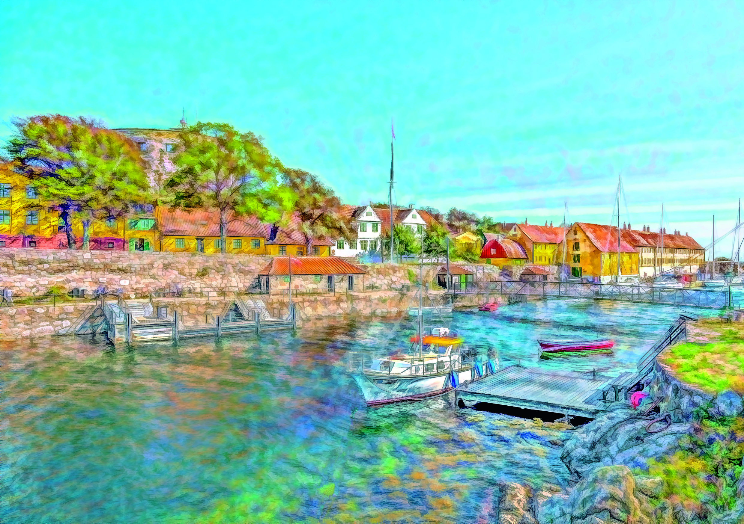 Christiansø havnefront