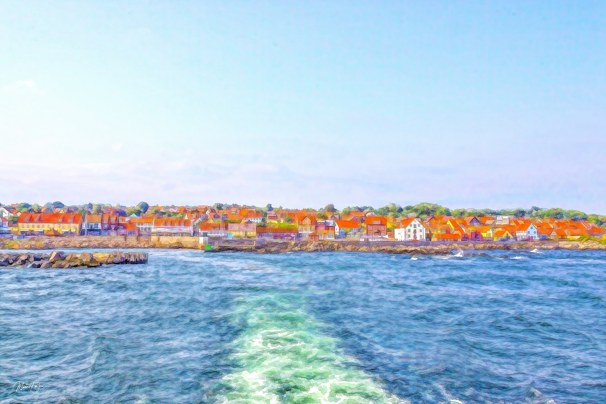 På vej til Christians Ø fra Allinge Havn