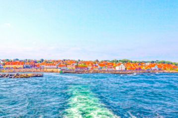 På vej til Christians Ø fra Allinge Havn